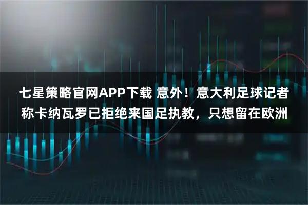 七星策略官网APP下载 意外！意大利足球记者称卡纳瓦罗已拒绝来国足执教，只想留在欧洲